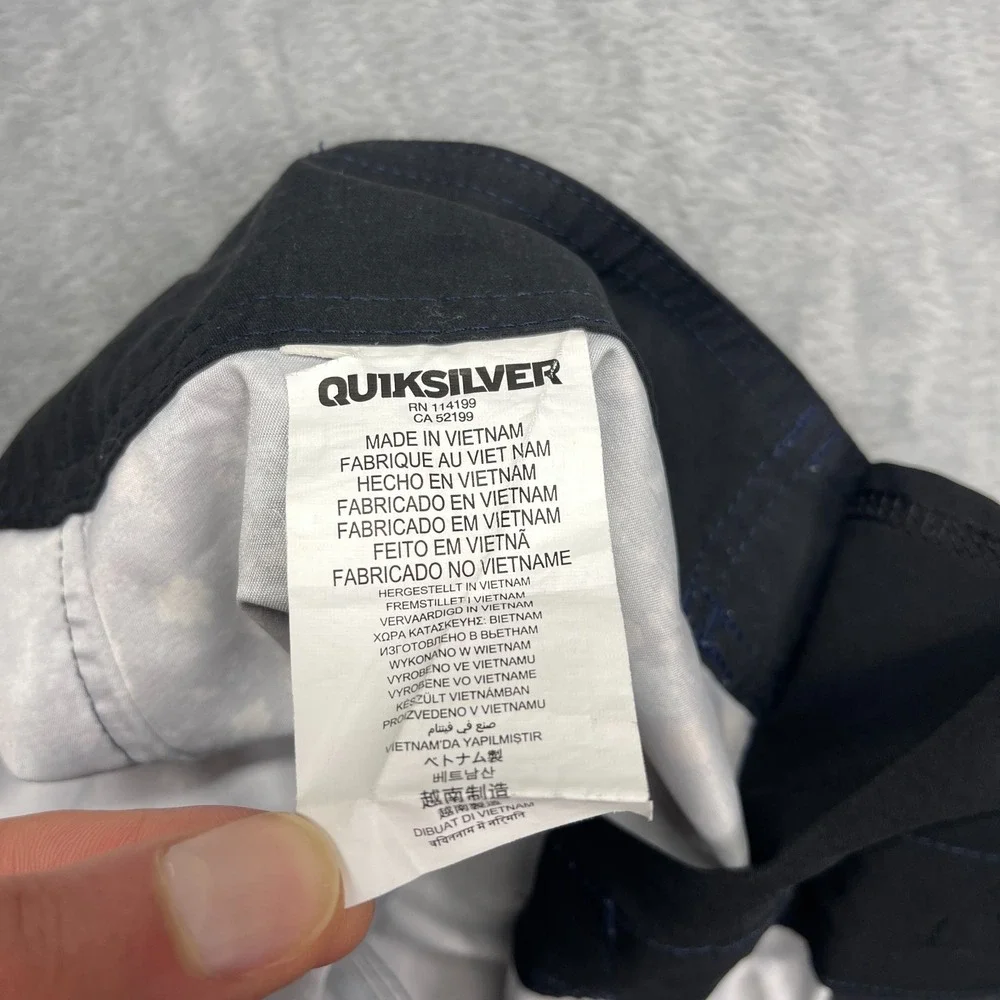 Quiksilver‎ Shorts Mens 34 Navy Floral Swim Board Surfing Water Polo Drawstring